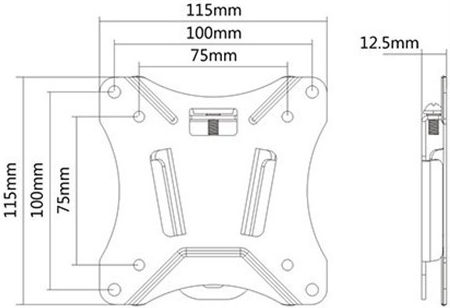 Deltaco ARM-0100 Βάση Τηλεόρασης Τοίχου έως 27"