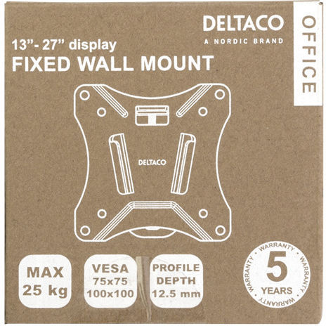 Deltaco ARM-0100 Βάση Τηλεόρασης Τοίχου έως 27"