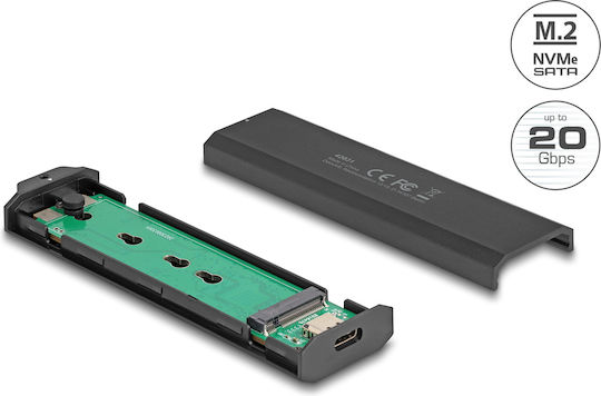 DeLock Θήκη για Σκληρό Δίσκο M.2 SATA III NVME με σύνδεση SATA