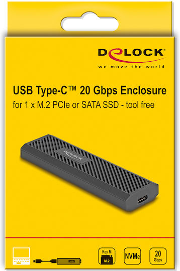DeLock Θήκη για Σκληρό Δίσκο M.2 SATA III NVME με σύνδεση SATA