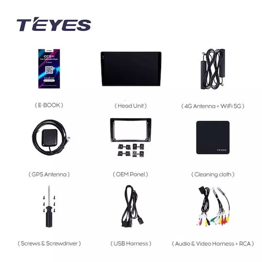 Navigație Auto Teyes CC3 2K pentru Hyundai I40 2011–2019 4+32GB 9.5" QLED Octa-core 2GHz Android 4G Bluetooth 5.1 DSP