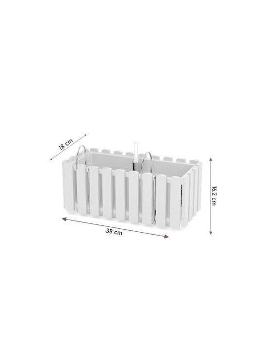 Set 3 Ghivece Decorative Suport Metalic Sistem de Irigare Maro 38x18x16.2 Cm Boardee Fencycase W