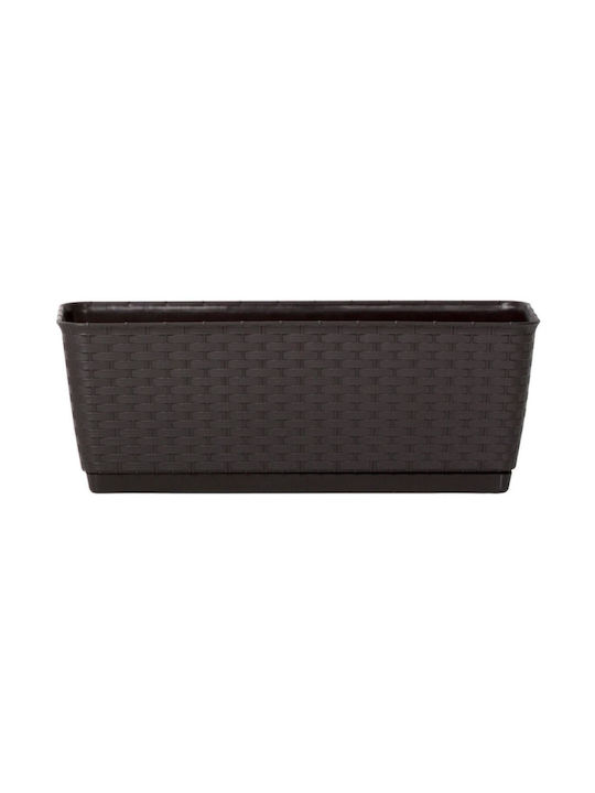 Set 4 Ghivece Decorative Mercaton Imitație Ratan Maro 49.2x17.2x17.4 Cm