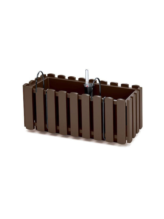 Set 3 Ghivece Decorative Suport Metalic Sistem de Irigare Maro 38x18x16.2 Cm Boardee Fencycase W