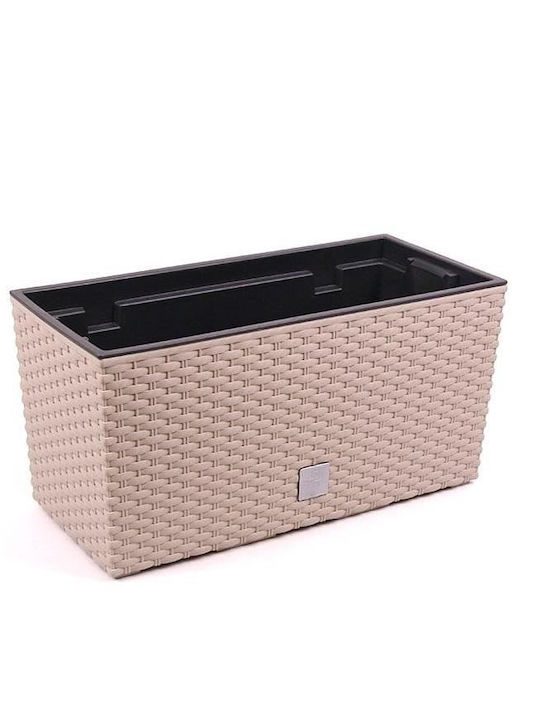 Decorative Planter Imitation Rattan Brown 39.5x18.5x19.5 Cm Rato Case