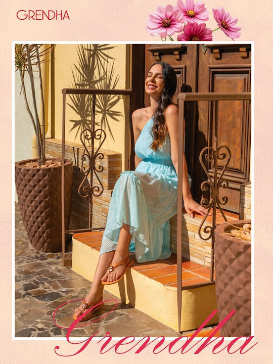 Women's Flat Sandals in Brown Color