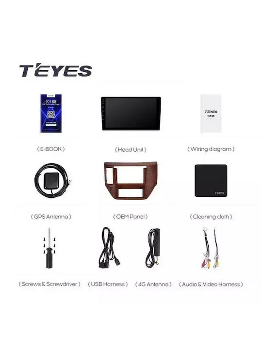 Teyes Sistem Audio Auto pentru Skoda Rapid Nissan Patrula 2004-2021 (Bluetooth/USB/WiFi/GPS/Apple-Carplay/Android-Auto) cu Ecran Tactil 9.5"