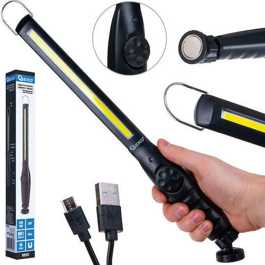 Led Cob Workshop Lamp Magnet Light Adjustment 10 W 1800 Mah 450 Lm Ip44 Geko G15123