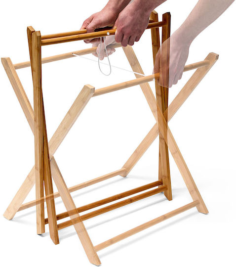 Relaxdays Bambus Dreptunghiular Tavă de Servire din Bamboo în Culoare Maro 63.5x55x35cm 10019136 1buc