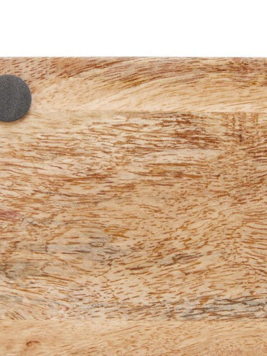 Relaxdays Wooden Rectangular Serving Tray with Handles in Beige Color 35x35x35cm 10047410 1pcs
