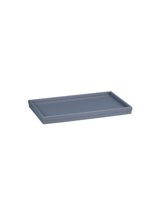 Relaxdays Bambus Dreptunghiular Tavă de Servire din Bamboo în Culoare Gri 22x63.5x31cm 10026130 1buc