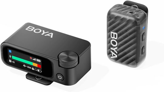 Boya Boyamic 2-01 Wireless Microphone Πέτου, Clip On for Vocals & Camera 4x RXs 32bit
