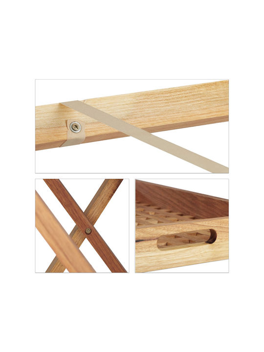 Relaxdays Dreptunghiular Tavă de Servire în Culoare Maro 54x52x36cm 10021316 1buc