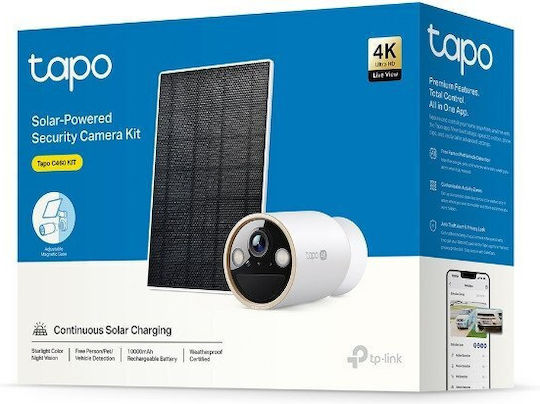 TP-LINK Tapo C460 Kit IP Surveillance Camera Wi-Fi Full HD+ 4MP Waterproof Battery Powered with Two-Way Communication and Lens 4mm