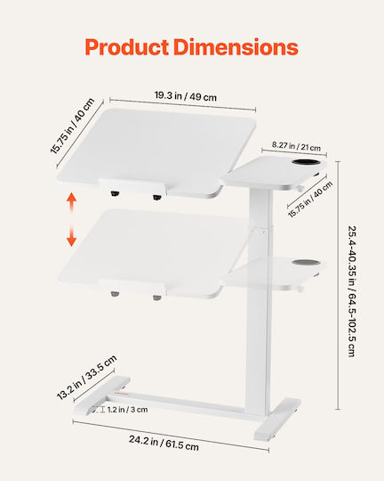 Vevor Table for Laptop White (CSZGXDZZCSFZ3O0N9001V0)