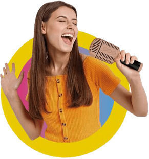 Moveteck Μικρόφωνο Karaoke Ασύρματο Μπλε