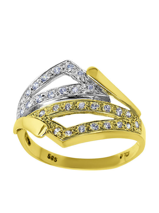 Antwnakakis Damen Ring aus Weißgold 14K