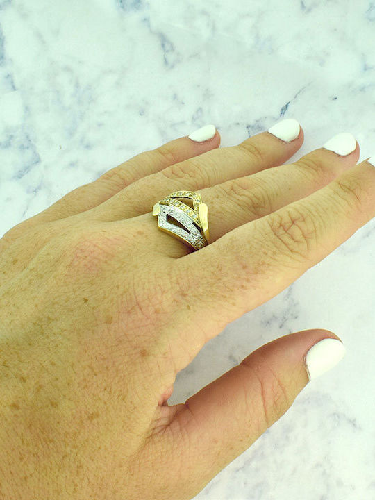 Antwnakakis Damen Ring aus Weißgold 14K