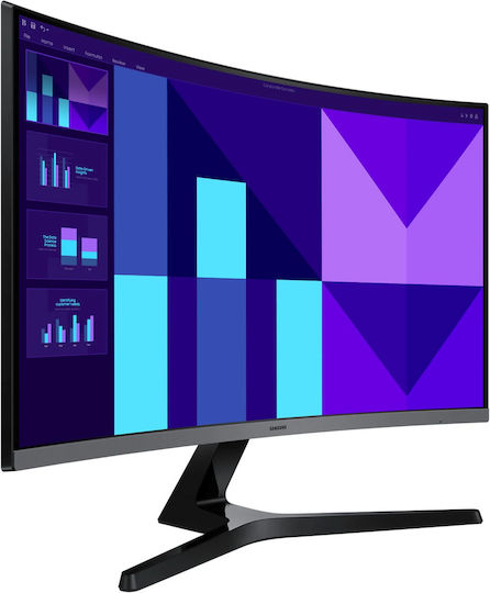 Samsung Essential Monitor S3 27D392 VA Curved Monitor 27" FHD 1920x1080 with Response Time 4ms GTG Silver