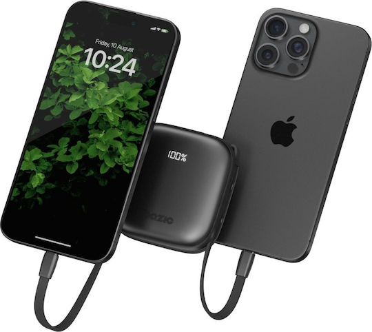 Energea Bazic Fusion Power Bank 10000mAh 20W με Θύρα USB-A και Θύρα USB-C Power Delivery / Quick Charge 3.0 Μαύρο