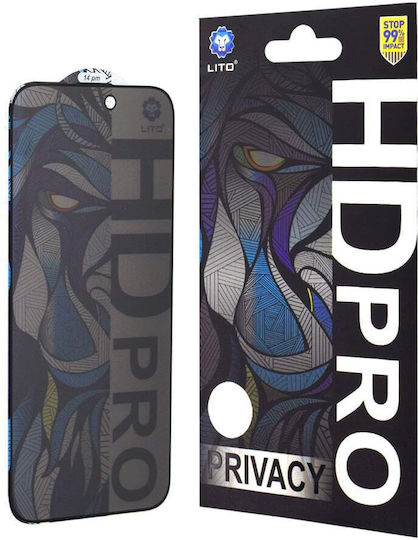 Lito Privacy Tempered Glass Black (iPhone 15)