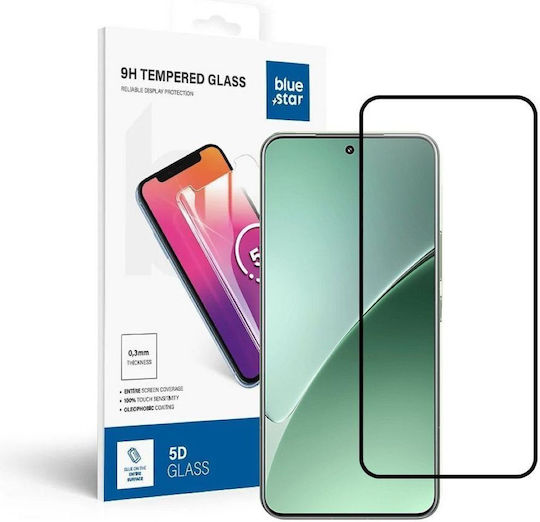 Blue Star 5D 0.3mm Adeziv complet Tempered Glass Negru (Xiaomi 15 Pro)
