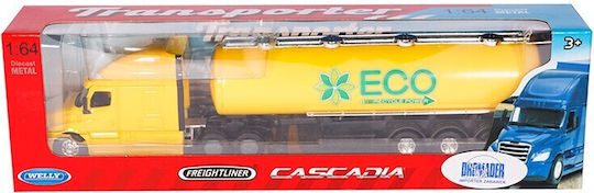 Welly Auto Truck With Trailer 1:64 Freightliner Cascadia Tanker