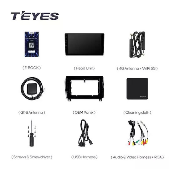 Teyes Cc3 2k Sistem de Navigație Auto Toyota Sequoia Xk60 2008-2017 4+32gb 10.36" Qled Octa-core 2ghz Android 4g Bluetooth 5.1 Dsp