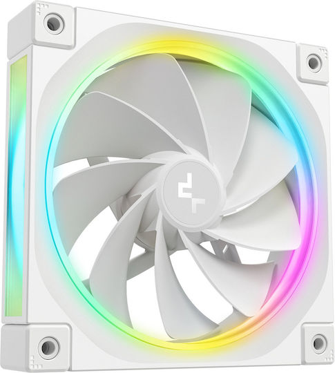 Deepcool FL12R WH Reverse Blade Case Fan 120mm 2150rpm 55cfm With RGB White Lighting