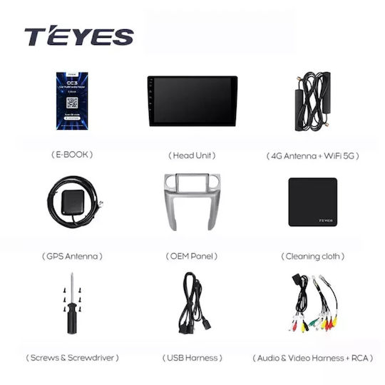 Teyes Cc3l Auto-Navigation Land Rover Freelander 3 2005-2009 4+32GB 9" IPS Octa-Core 1,6GHz Android 4G Bluetooth 5.1 DSP