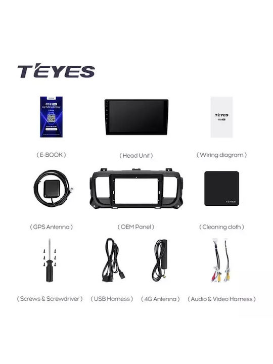 Navigație Auto Teyes Cc3 2k Citroen Spacetourer 1 2016-2021 4+32gb 9.5" Qled Octa-core 2ghz Android 4g Bluetooth 5.1 Dsp