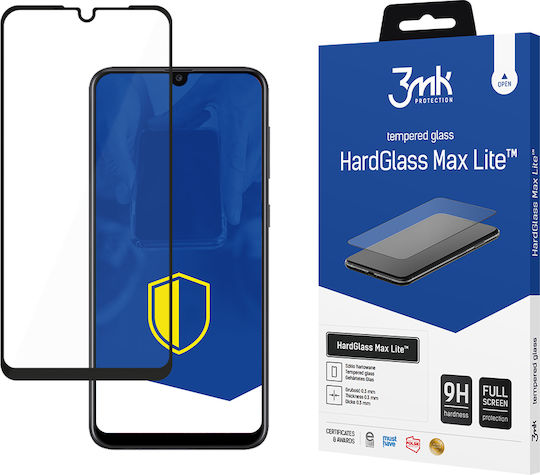 3MK HardGlass Max Lite Черно Закалено стъкло за цялото лице (Galaxy A30s)