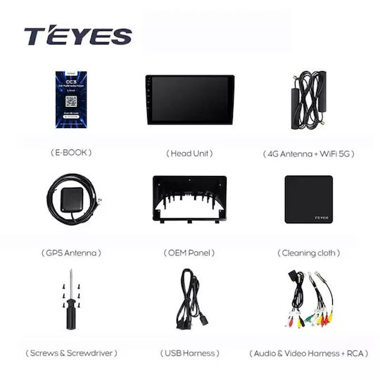 Teyes Auto-Audiosystem für Opel Antara Skoda Schnell Dodge Reise 2006-2017 (Bluetooth/USB/WiFi/GPS/Apple-Carplay/Android-Auto) mit Touchscreen 9"