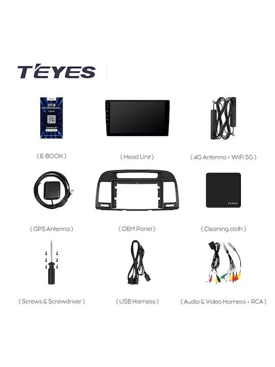 Teyes Автомобилна Аудио Система (Блутут/USB/WiFi/GPS/Apple-Carplay/Android-Auto) с Тъчскрийн 9"