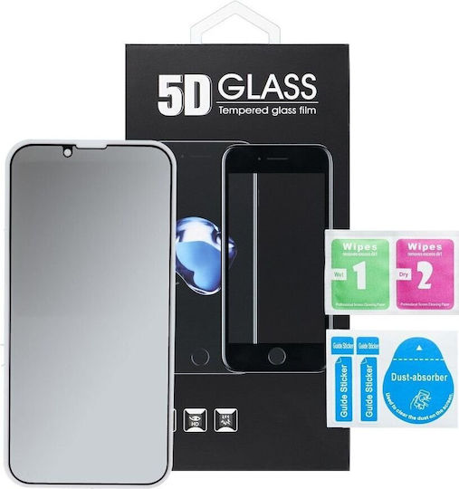5D Full Glue Privacy Matte Full Face Tempered Glass Black (iPhone 12 Pro Max)