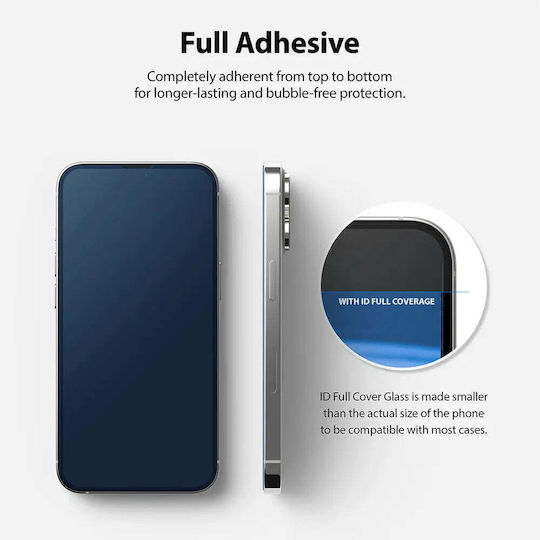 Ringke Invisible Defender ID 3D Full Face Tempered Glass (iPhone 17e / 16e / 14 / 13 / 13 Pro)