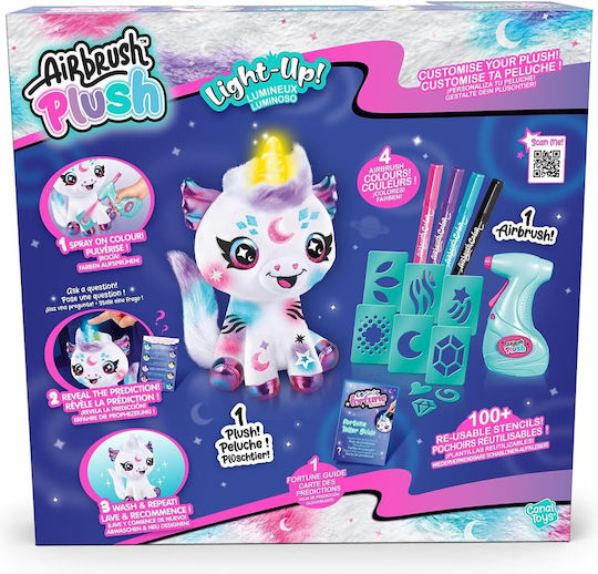 Barbie Animăluț Canal Toys Airbrush Plush Cosmic Unicorn din Țesătură cu lumină pentru 6++ Luni
