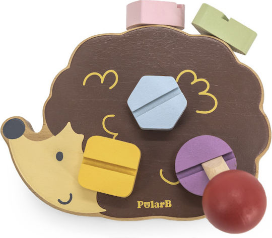 Jucărie de Construcție din Lemn Viga Polarb Montessori cu Șuruburi