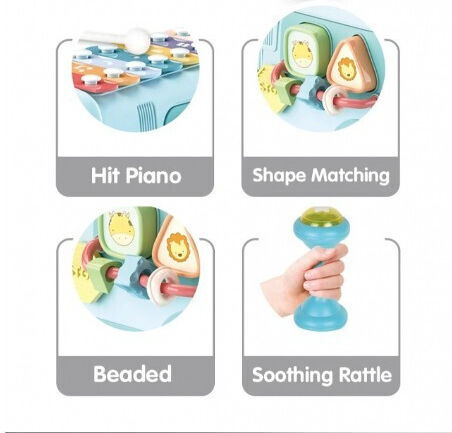 Babyspielzeugbus 4 in 1 Lazarid Pink