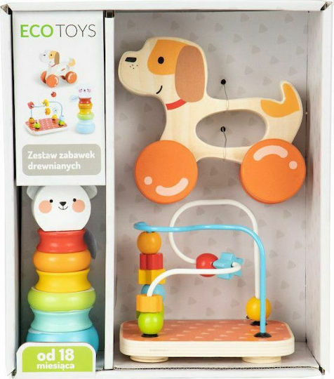 Ecotoys Бебешка играчка от дърво за 18++ месеца