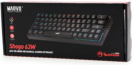 Marvo KG955 Shogo 63 Ασύρματο Gaming Μηχανικό Πληκτρολόγιο 60% με Custom διακόπτες και RGB φωτισμό (Αγγλικό US)
