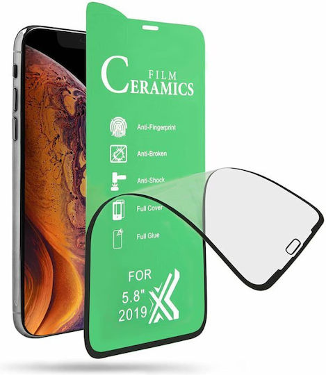Ceramic 5D Full Face Tempered Glass Μαύρο (iPhone 14 Pro Max)