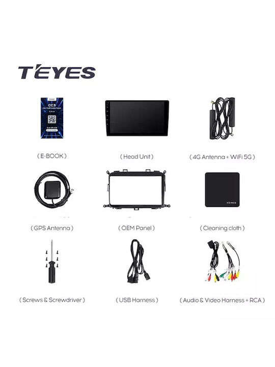 Teyes Cc3 2k 360° Sistem de Navigație Auto Kia Carens 3 2013-2019 6+128gb 9.5" Qled Octa-core 2ghz Android 4g Bluetooth 5.1 Dsp