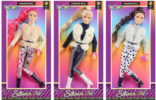 ToyMarkt Puppe Pelzweste & Leggings 29cm. (Verschiedene Designs/Sortimente von Designs) 1 Stk
