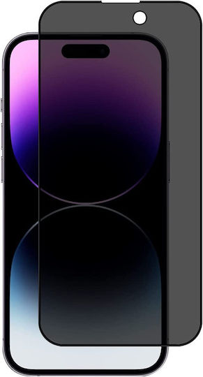 Full Glue Privacy Full Face Tempered Glass Μαύρο (iPhone 14 Pro Max)
