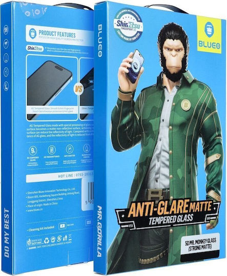 Mr.monkey 5d 9h Strong Ματ Full Face Tempered Glass (iPhone 12 Pro Max)
