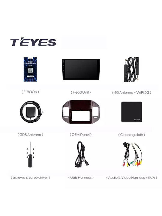Teyes Sistem Audio Auto pentru Mitsubishi Pajero Volvo V70 / V60 1999-2006 (Bluetooth/USB/WiFi/GPS/Apple-Carplay/Android-Auto) cu Ecran Tactil 9"