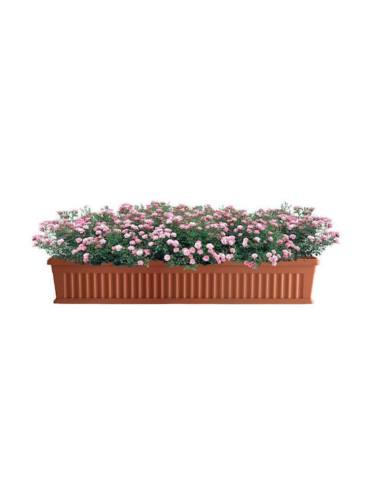 Bama Planter Box Plastic Light Terracotta 60x18.5x16.5cm.