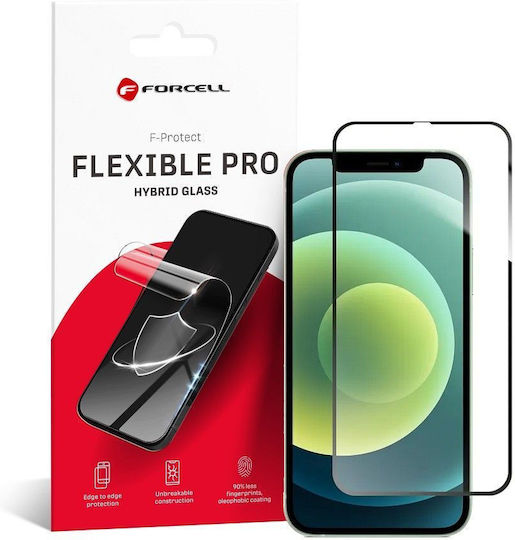 Forcell Flexible Nano 5D Tempered Glass Black (iPhone 12 / 12 Pro)