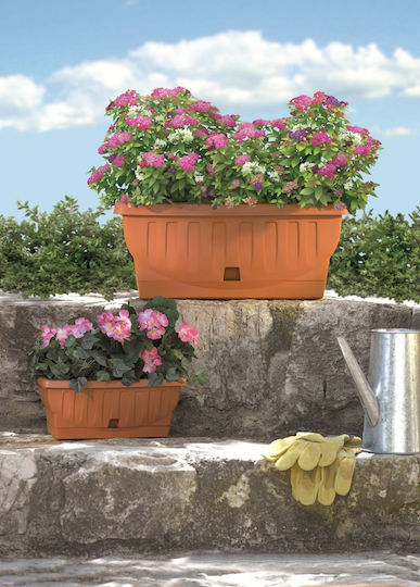 Bama Planter Box Plastic Light Terracotta